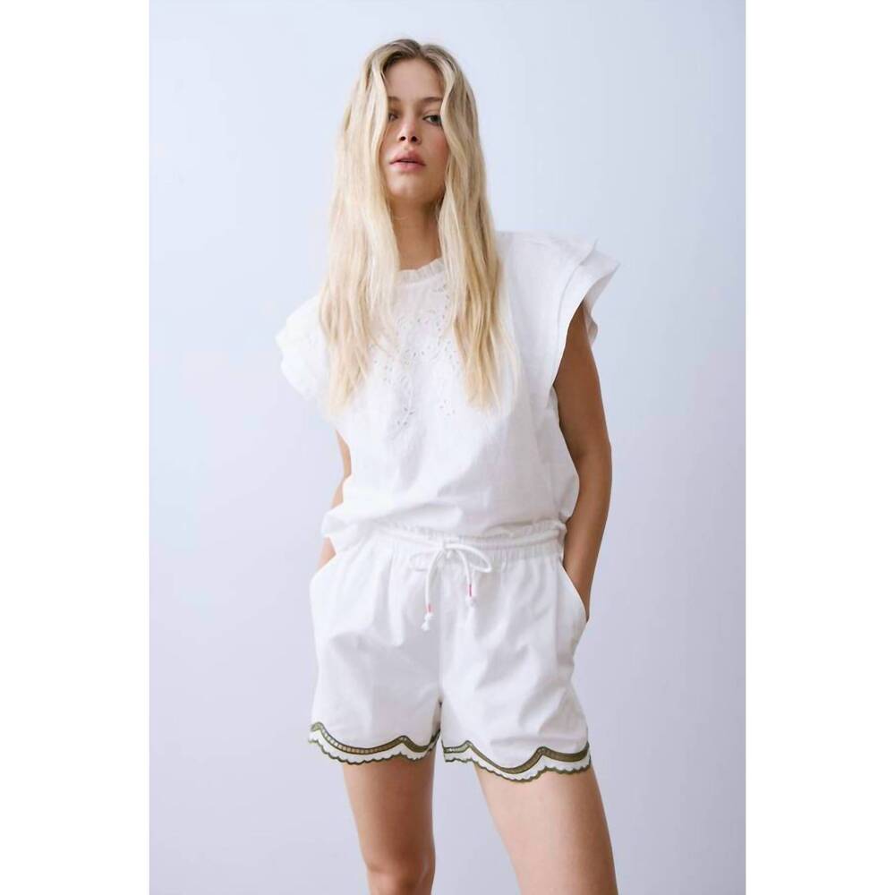 NEW MELISSA NEPTON neve high waist shorts in off-white